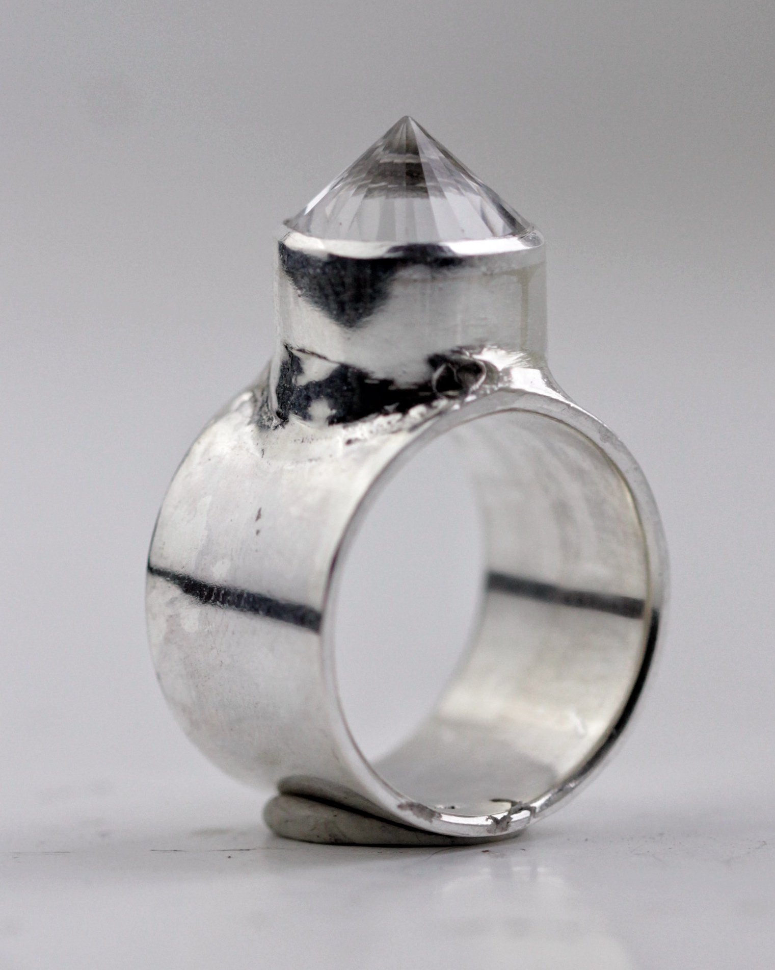 ROCK CRYSTAL CHUNKY RING