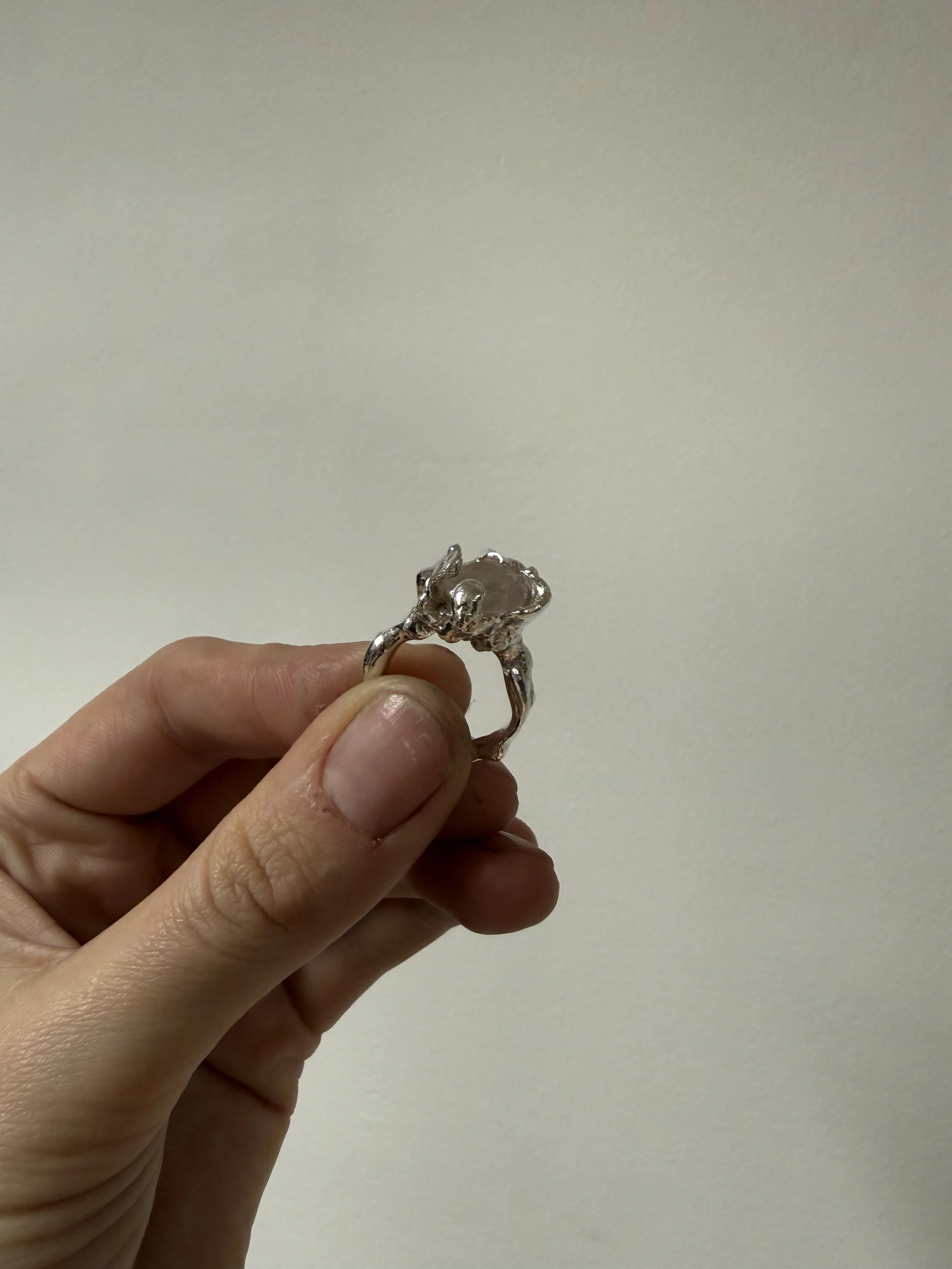 ROSE QUARTZ ENGAGEMENT RING
