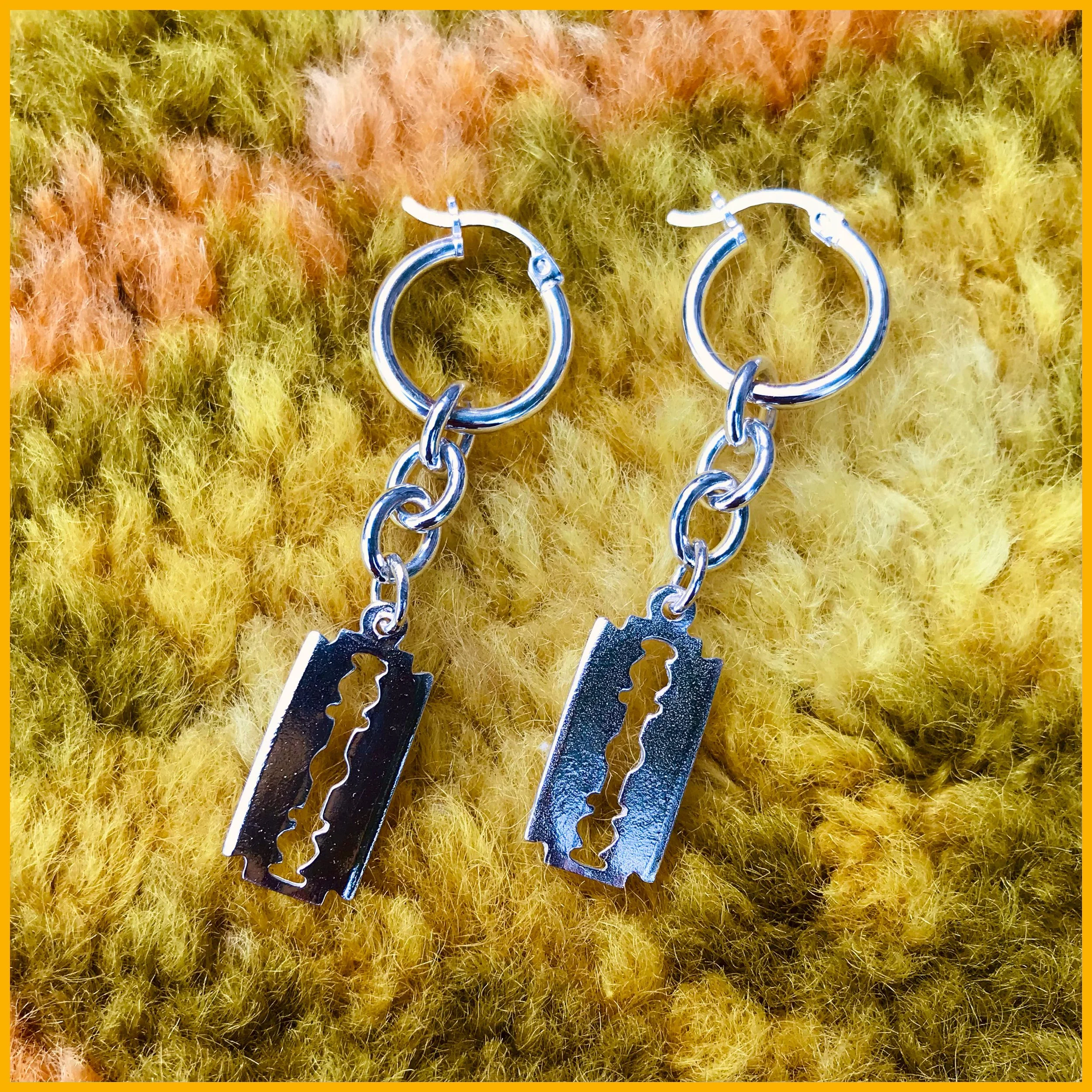 Razor Blade Hoops