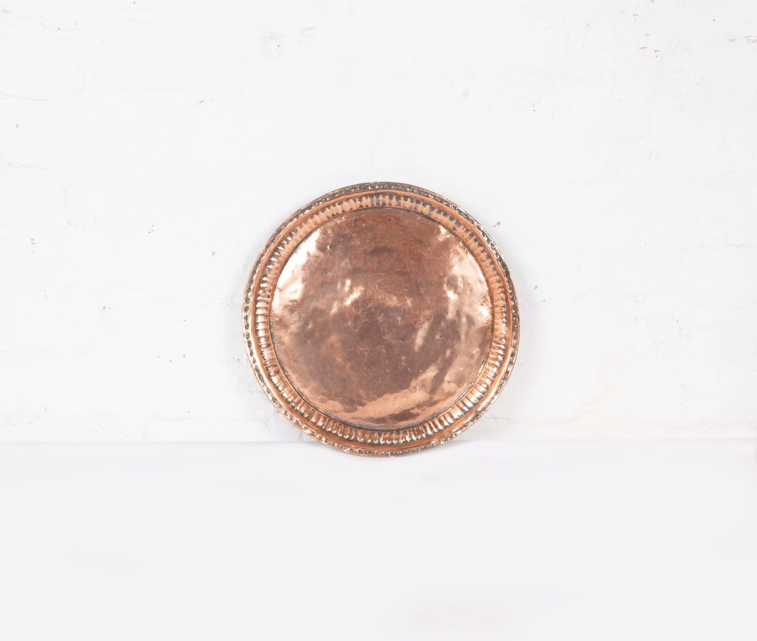 Antique Hammed Copper Tray