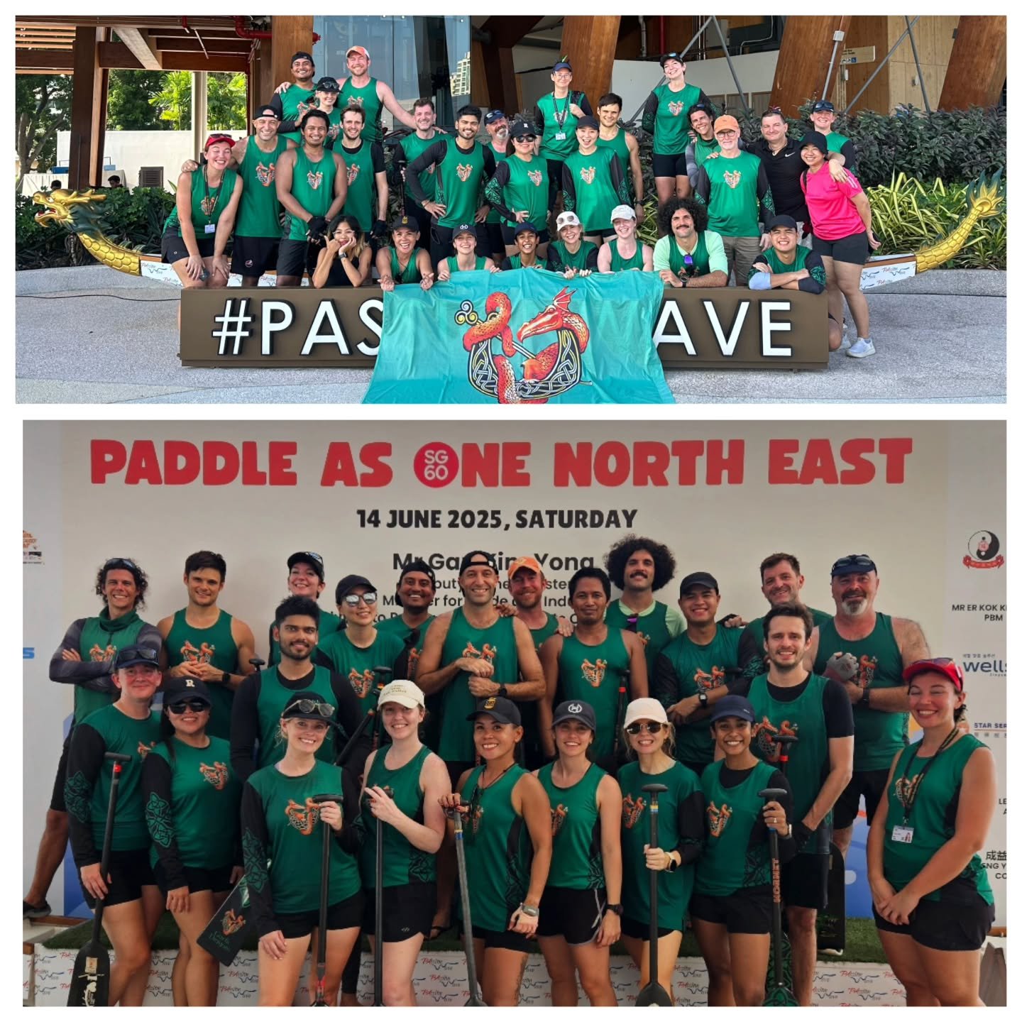 Over the weekend the Gaelic Dragons participated in One Paddle at Bedok reservoir. We competed in the IDBC mixed and open event and managed to beat our times from last year! 
Very proud of our new members who were brave in joining the race (some had 