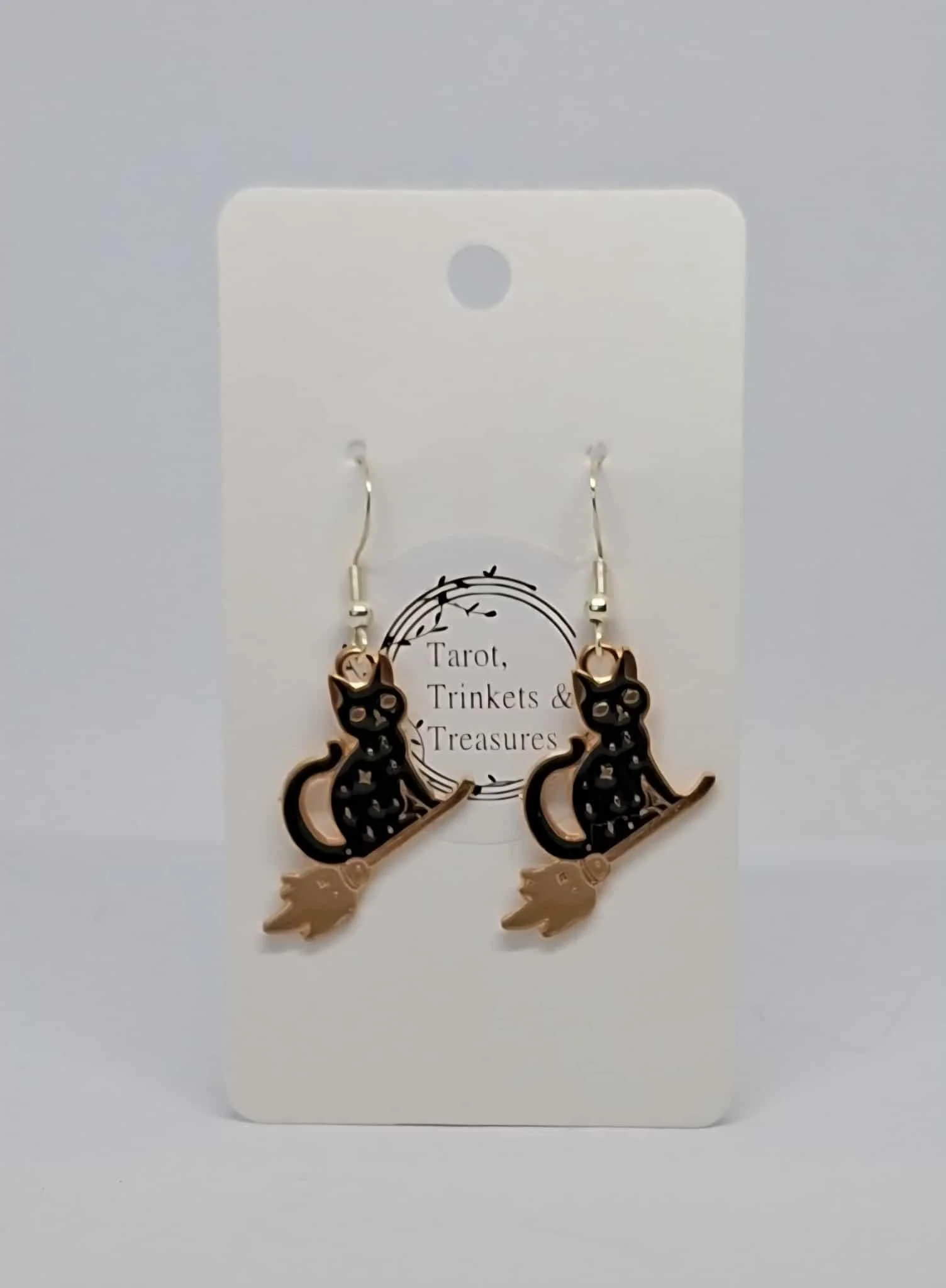 Broomstick Cat earrings