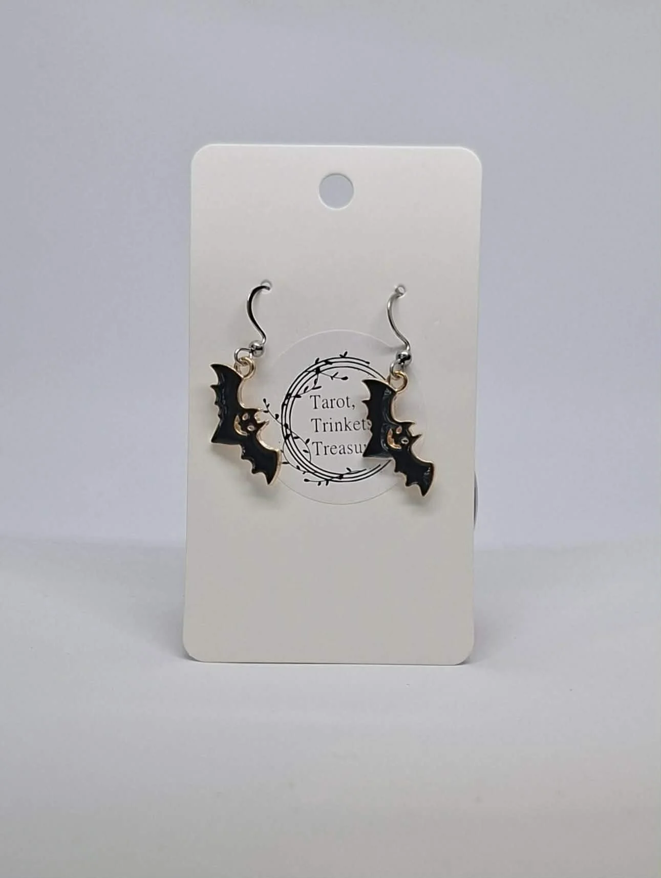 Black & Gold Bat earrings