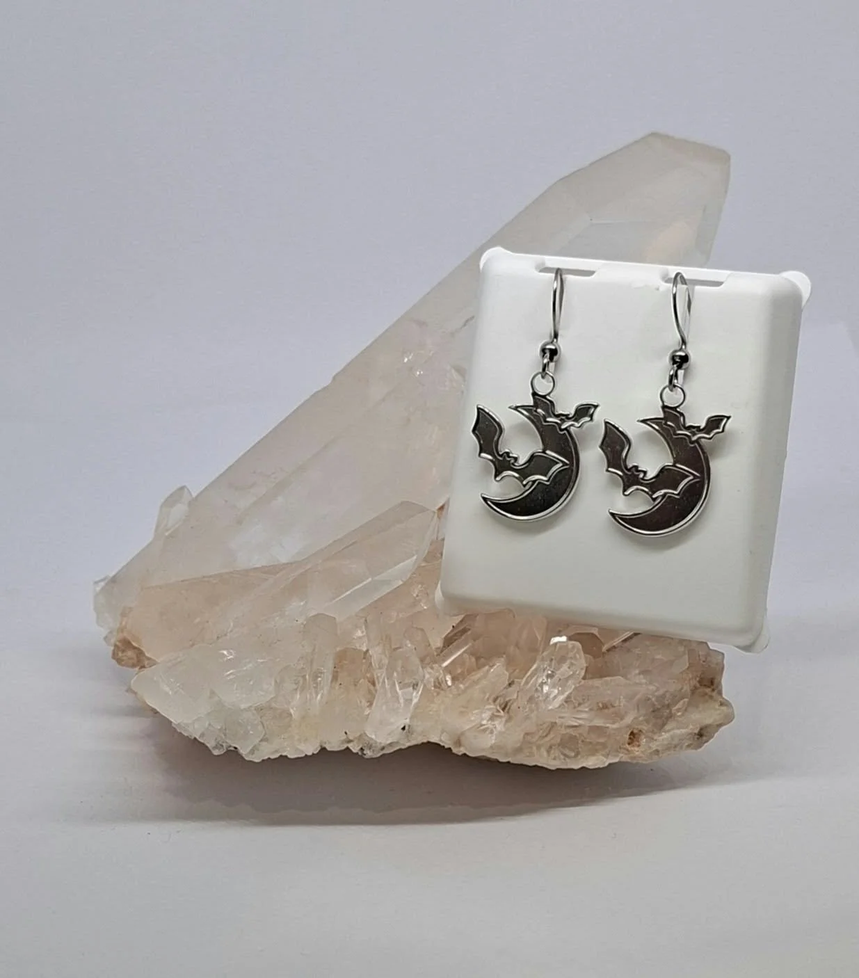 Stainless steel Bat & Moon earrings
