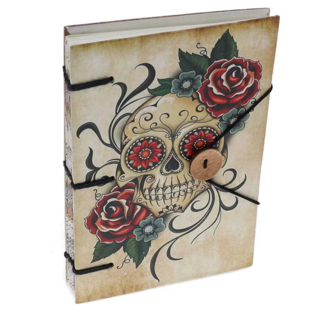Skull Rose paper journal