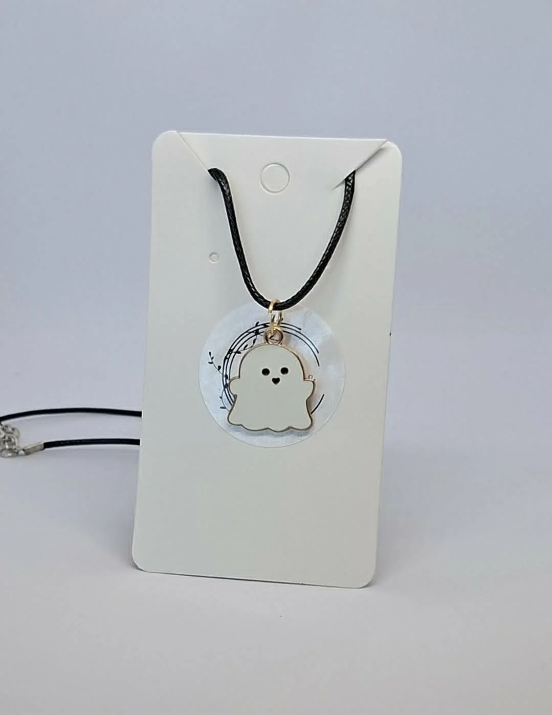 Enamel Ghost pendant