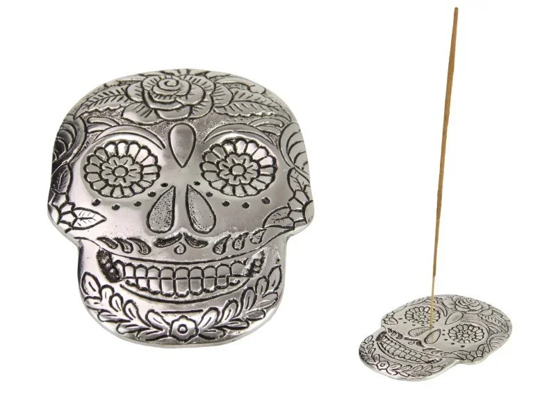Skull Metal incense holder