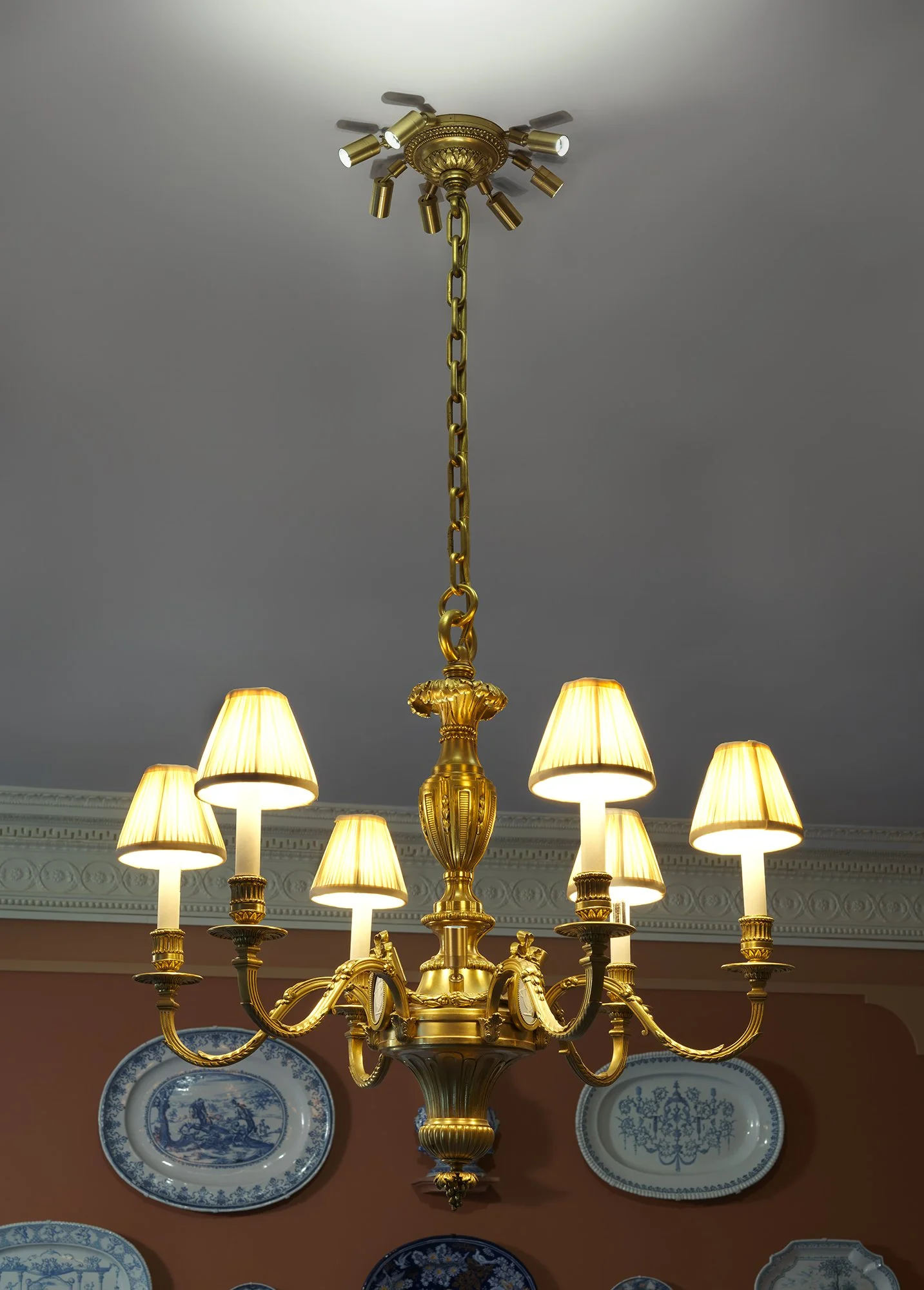 Detail of Ceramics Room Chandelier, new second-floor gallery, The Frick Collection, New York.

Photo: Joseph Coscia Jr.