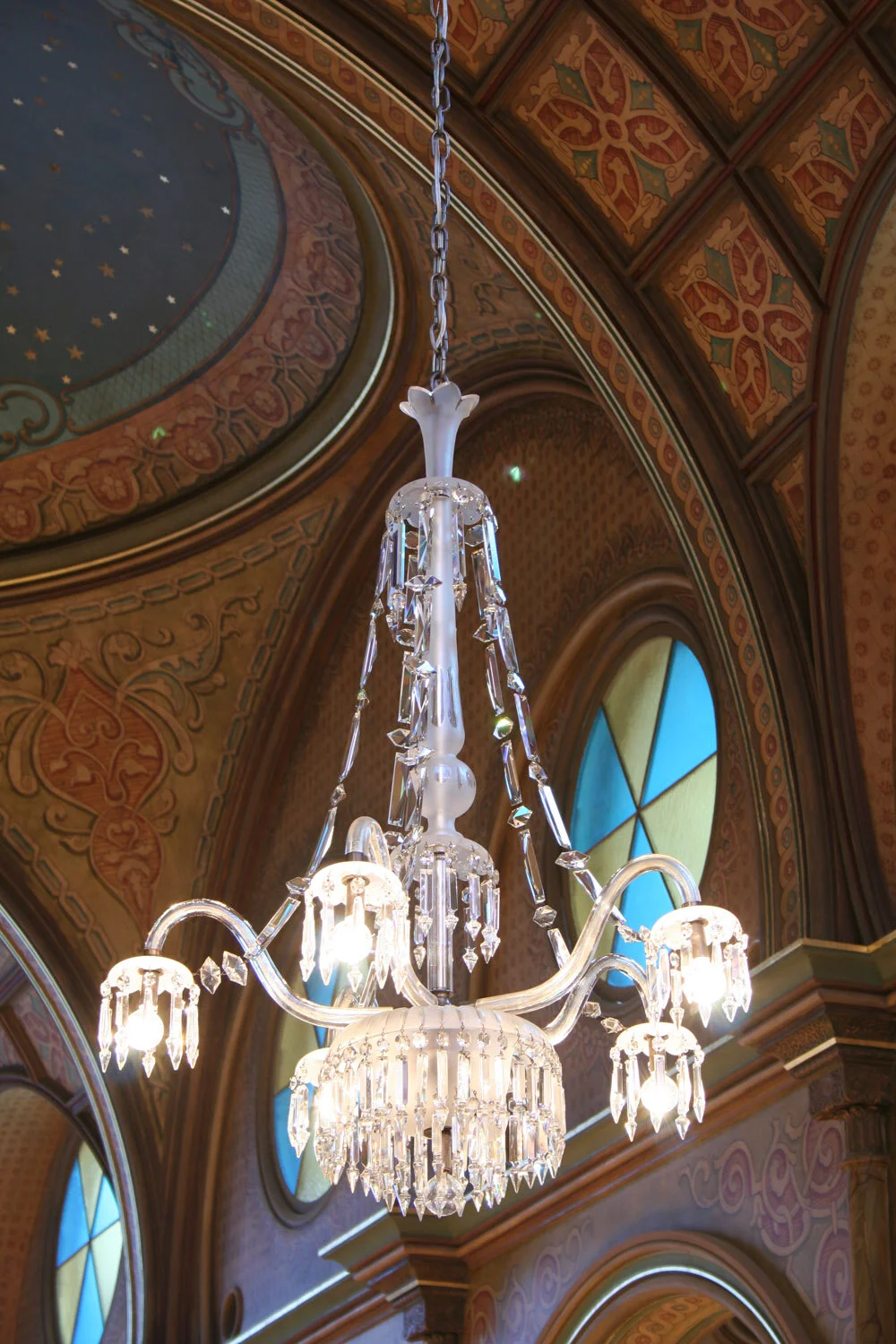 Crystal chandelier in women's section