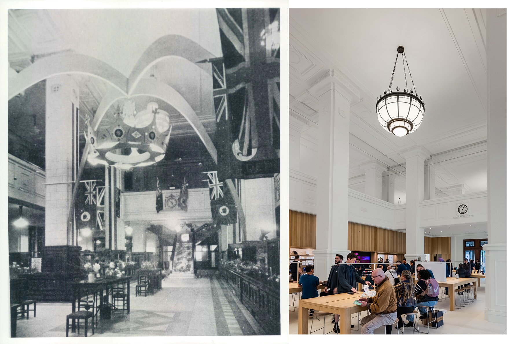 The Commonwealth Bank in Perth, Australia in 1954, and now!