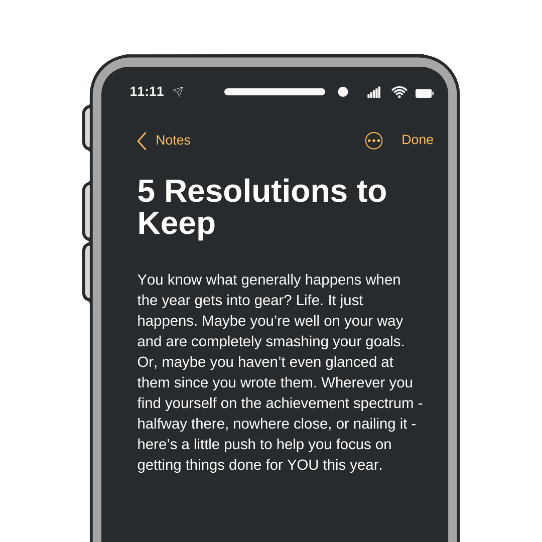 5 Resolutions to Keep