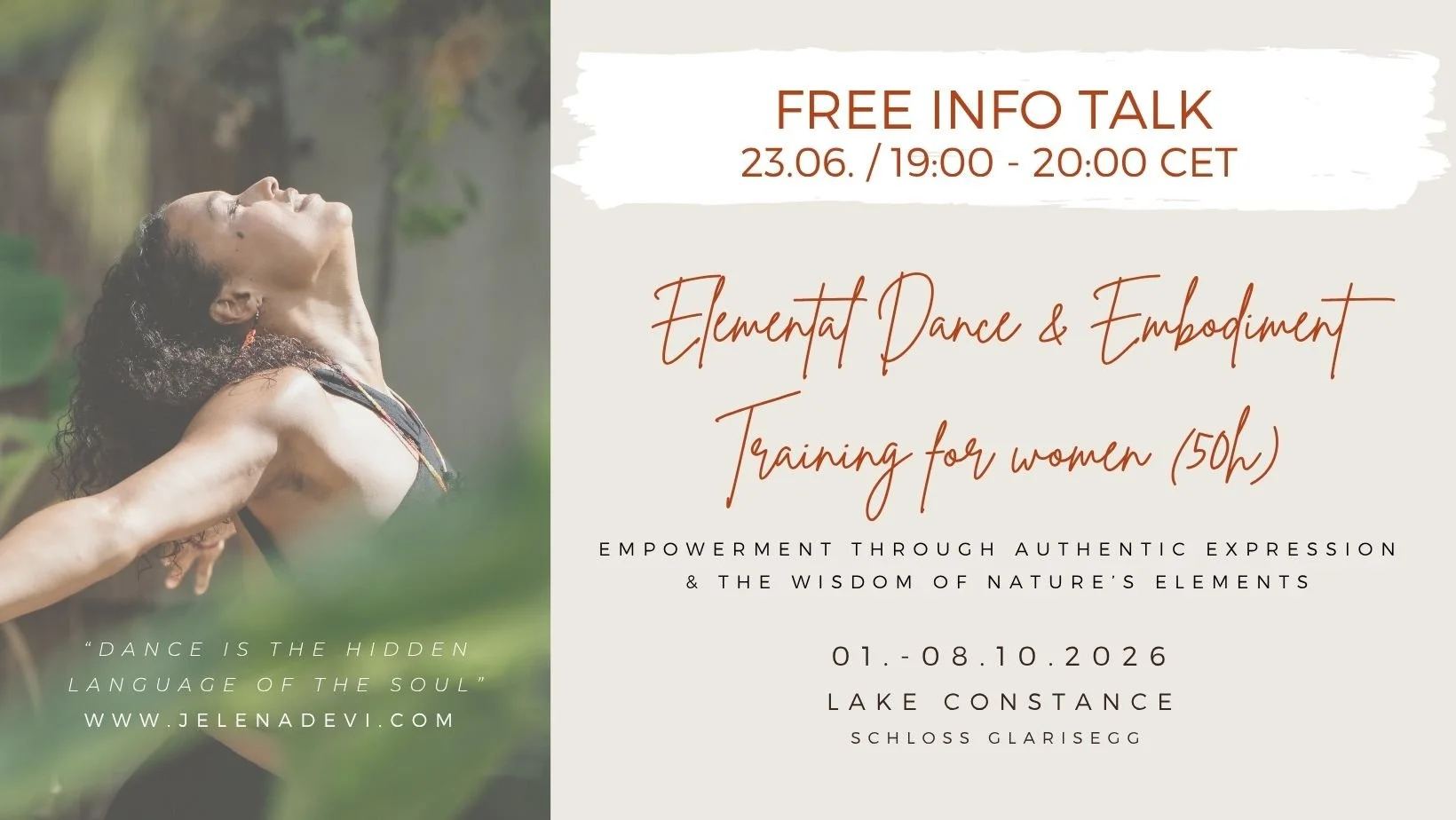 FREE Info Call Elemental Dance & Embodiment Training