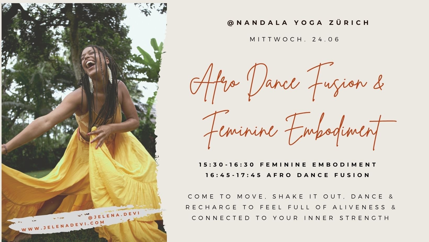 Afro Dance Fusion &amp; Feminine Embodiment - am Mittwoch 24.6