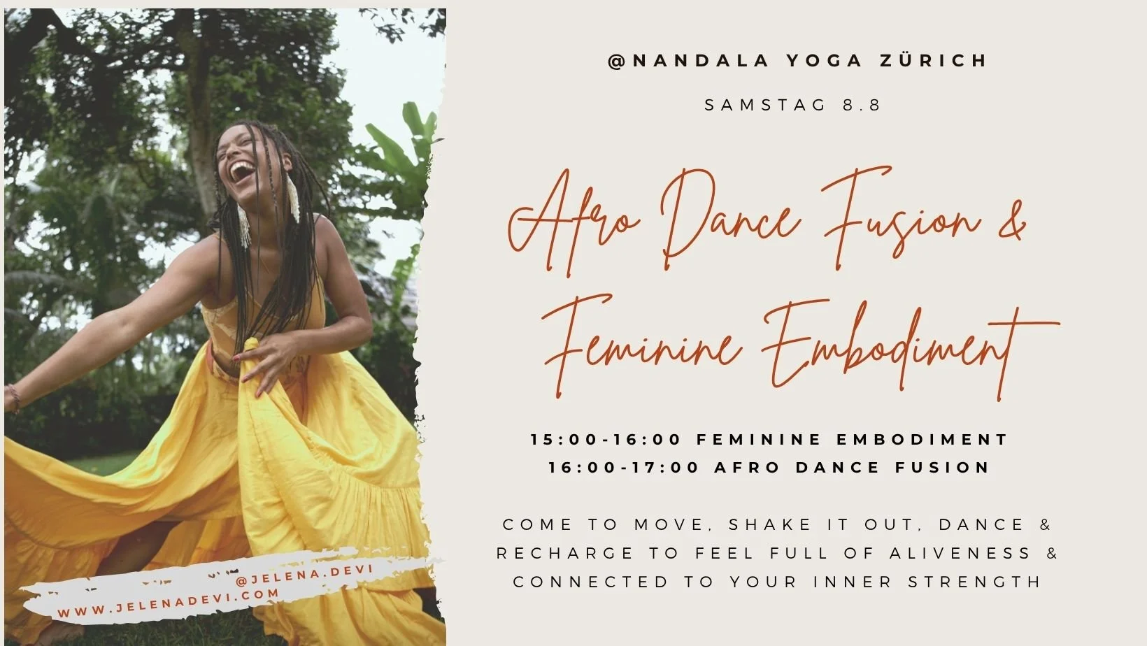 Afro Dance Fusion &amp; Feminine Embodiment - am Samstag 08.08.2026