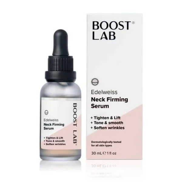 A packshot of the BOOST LAB Neck Firming Serum