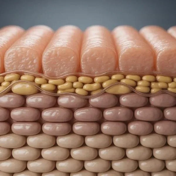 Diagram of the skin's different layers