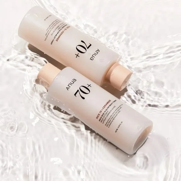 Two Anua Toners in water