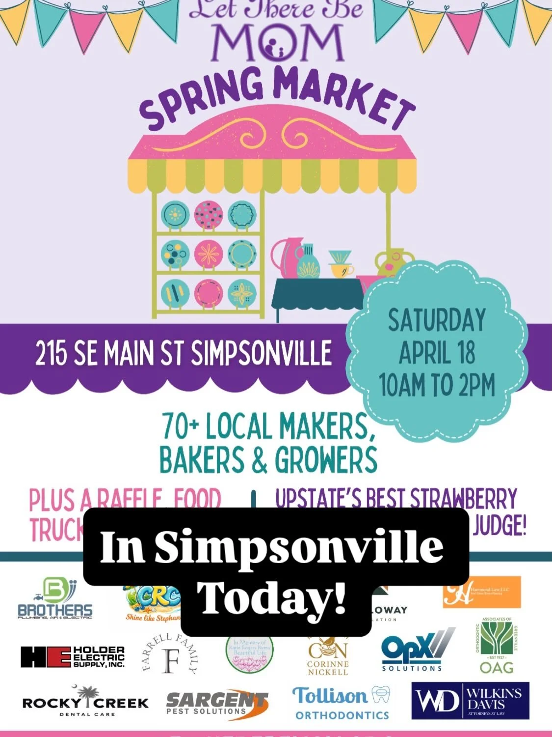 We hope to see you today for a great event downtown Simpsonville.