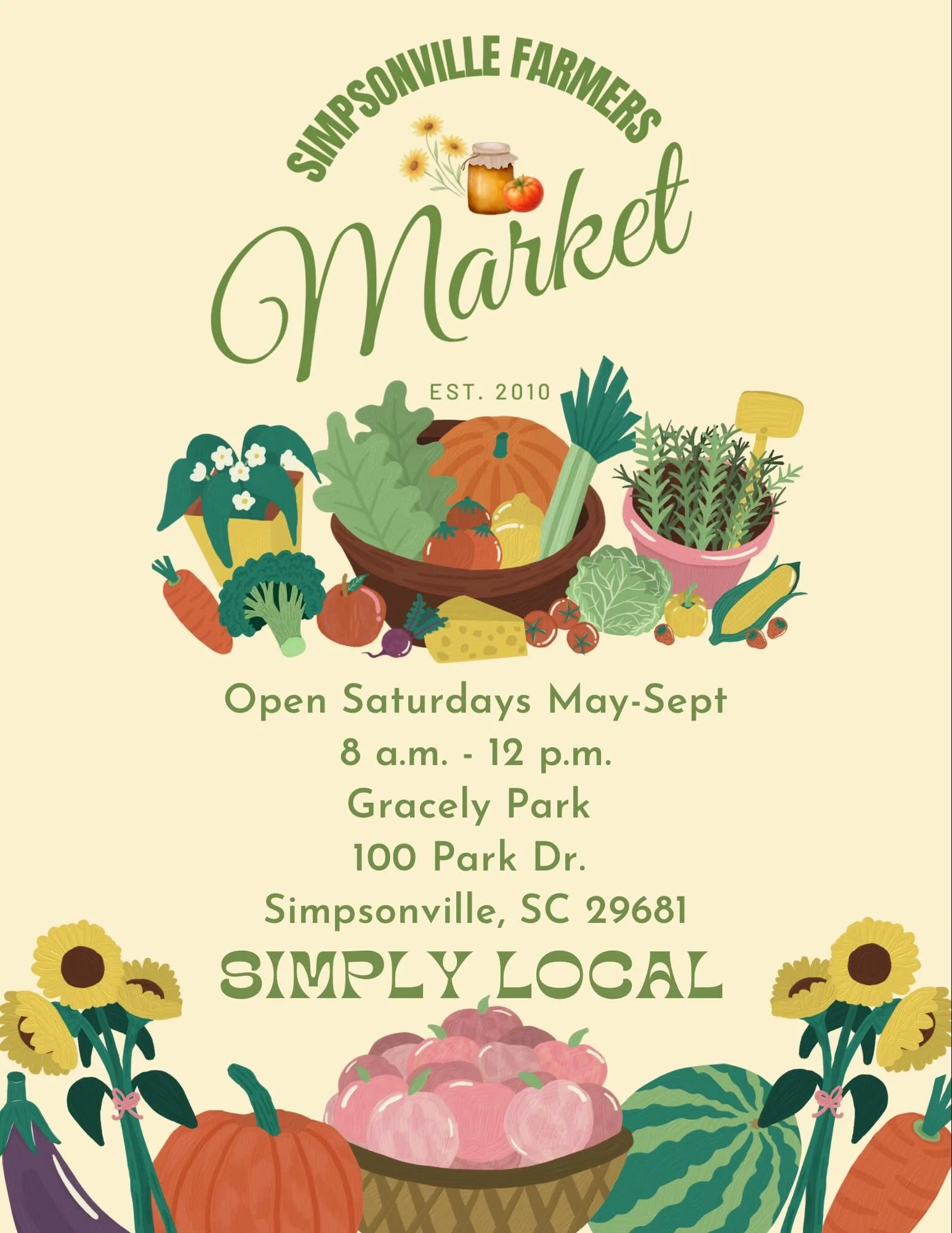 This Saturday we are back @simpsonvillemarket come see us and all the other amazing vendors!