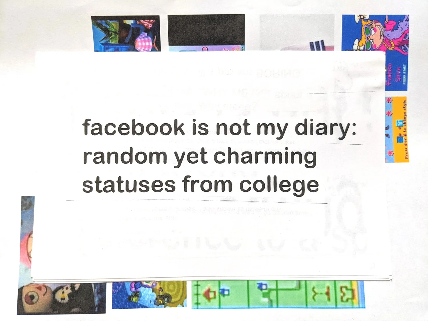 facebook is not my diary