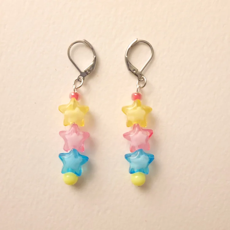pan pride safety pin earrings