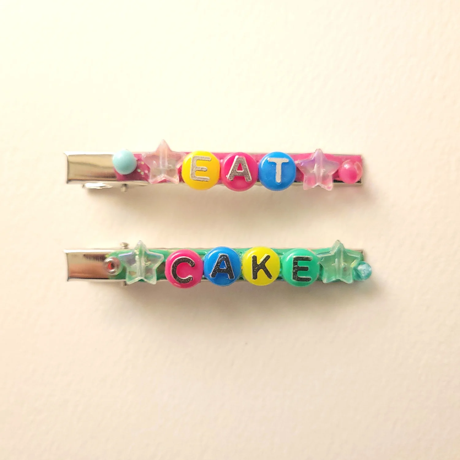 eat cake hair clip set