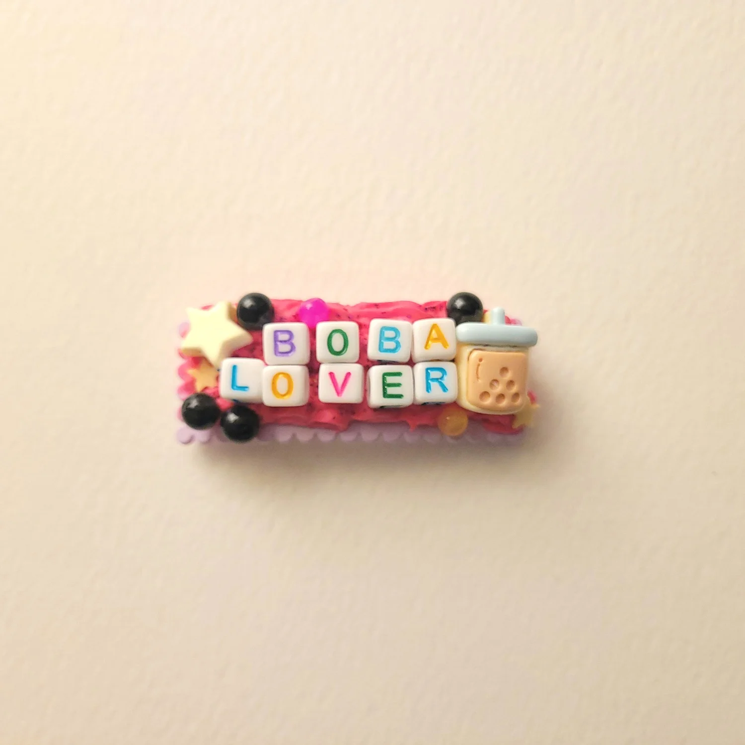 boba lover hair clip
