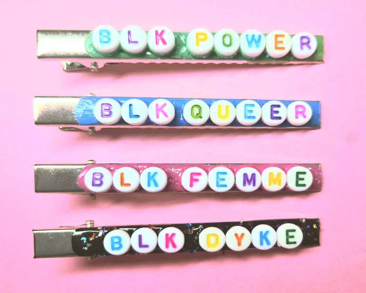 Black Pride hairclips