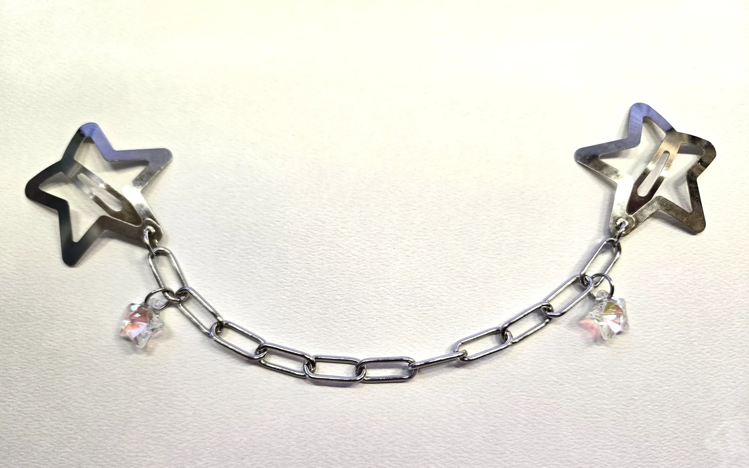 super star - stainless steel & mixed metal alt hair chain