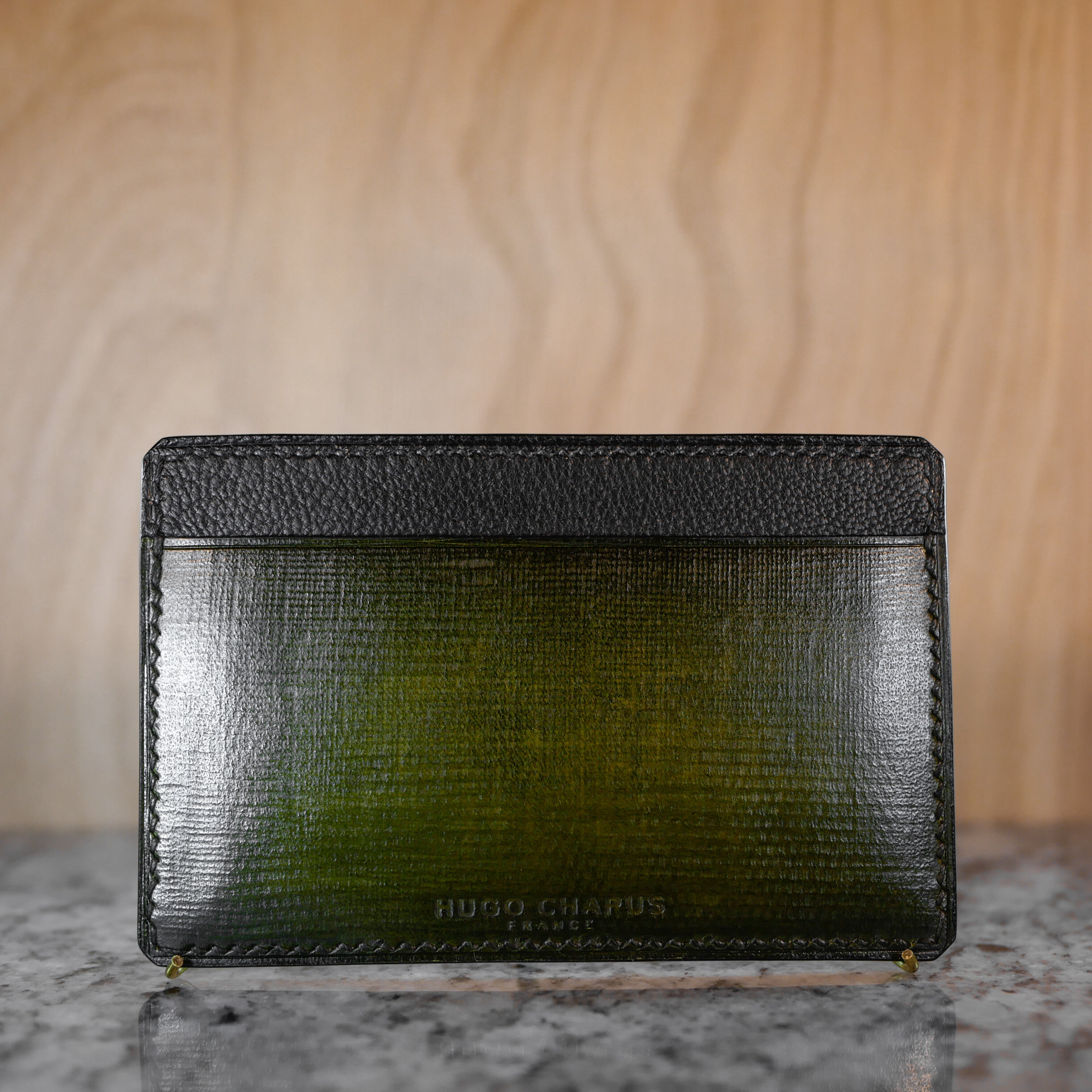 Portecarte Mono - Patine Khaki Field