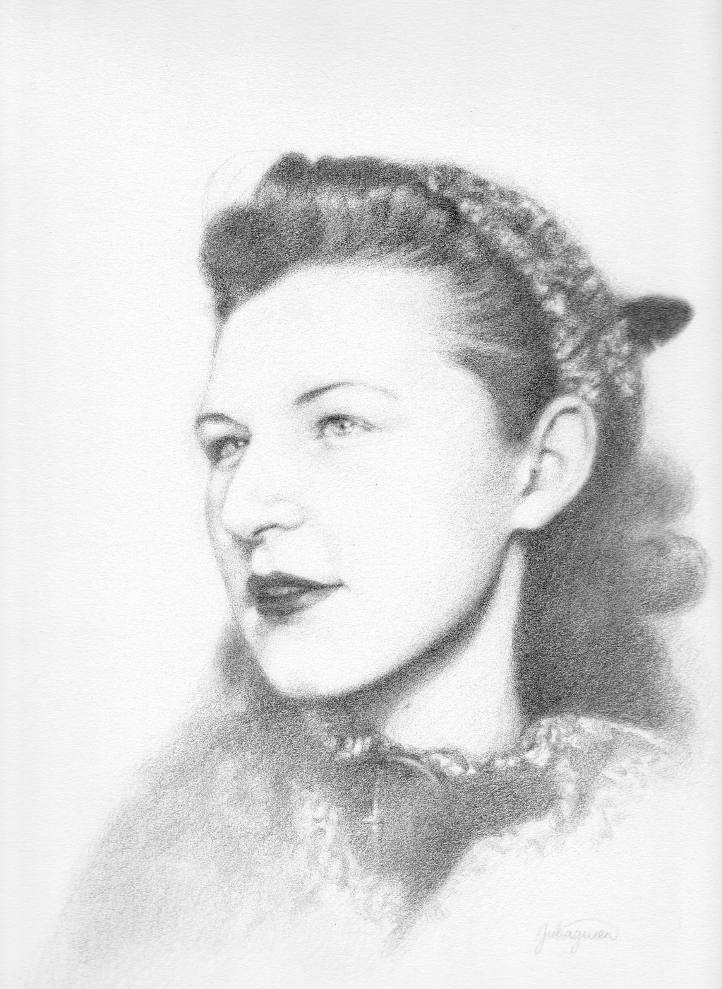 "Simple Elegance" 9x12 in. Graphite (2023) (Available Through Lovetts Gallery)