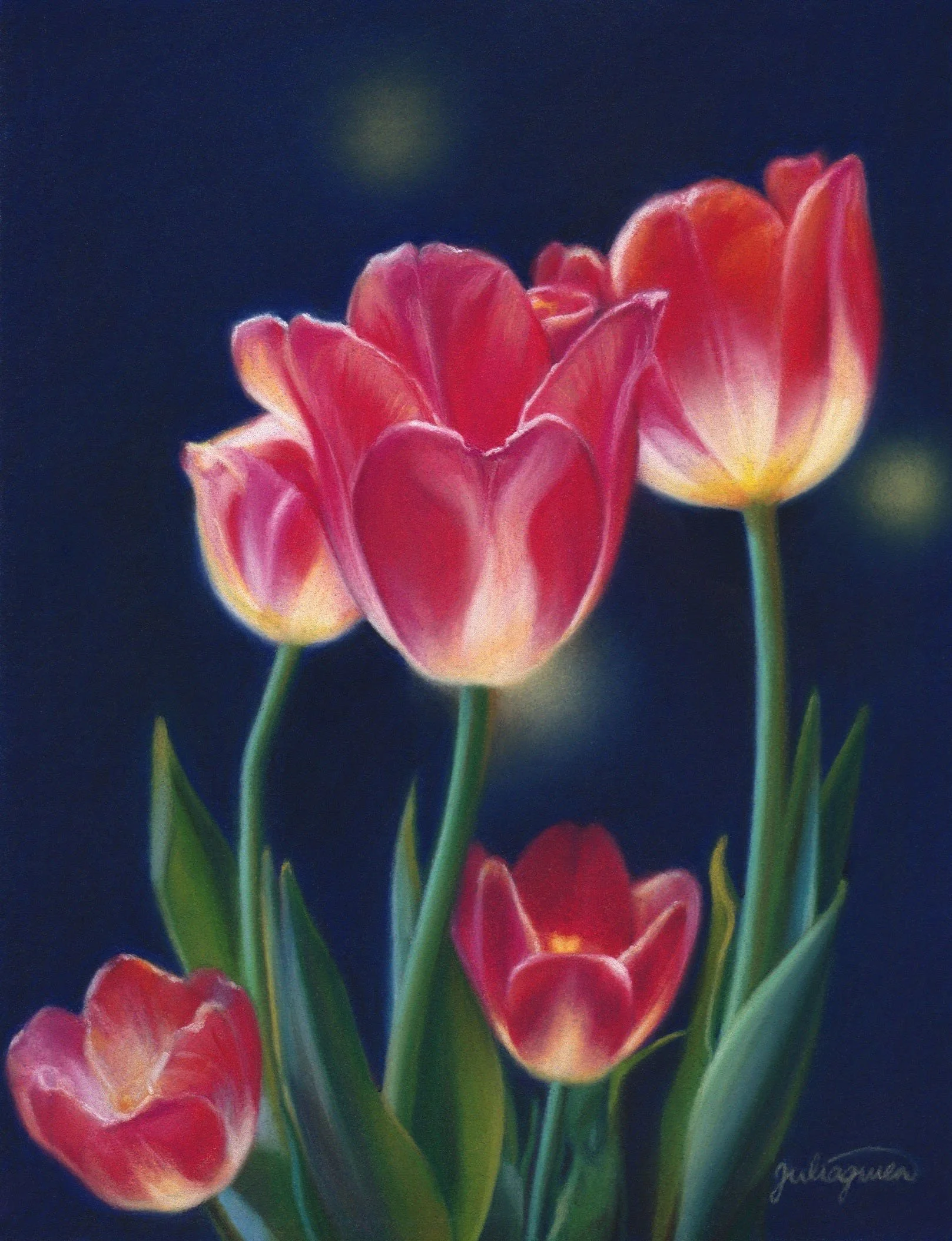 "Tulips" 5x7in. Pastels (2023)