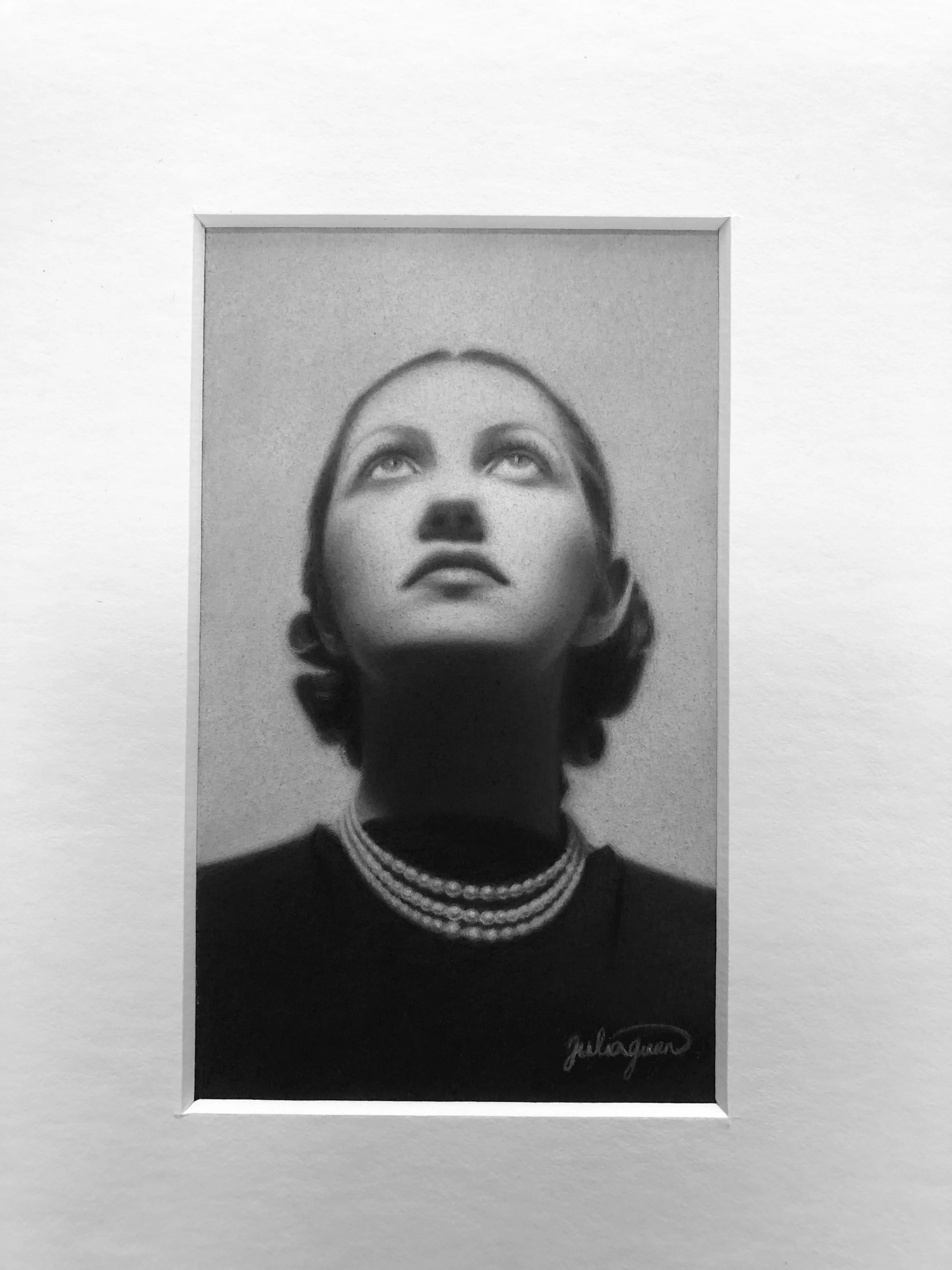 "Eternity's Light" 3x5 in. Charcoal (2021) (sold)