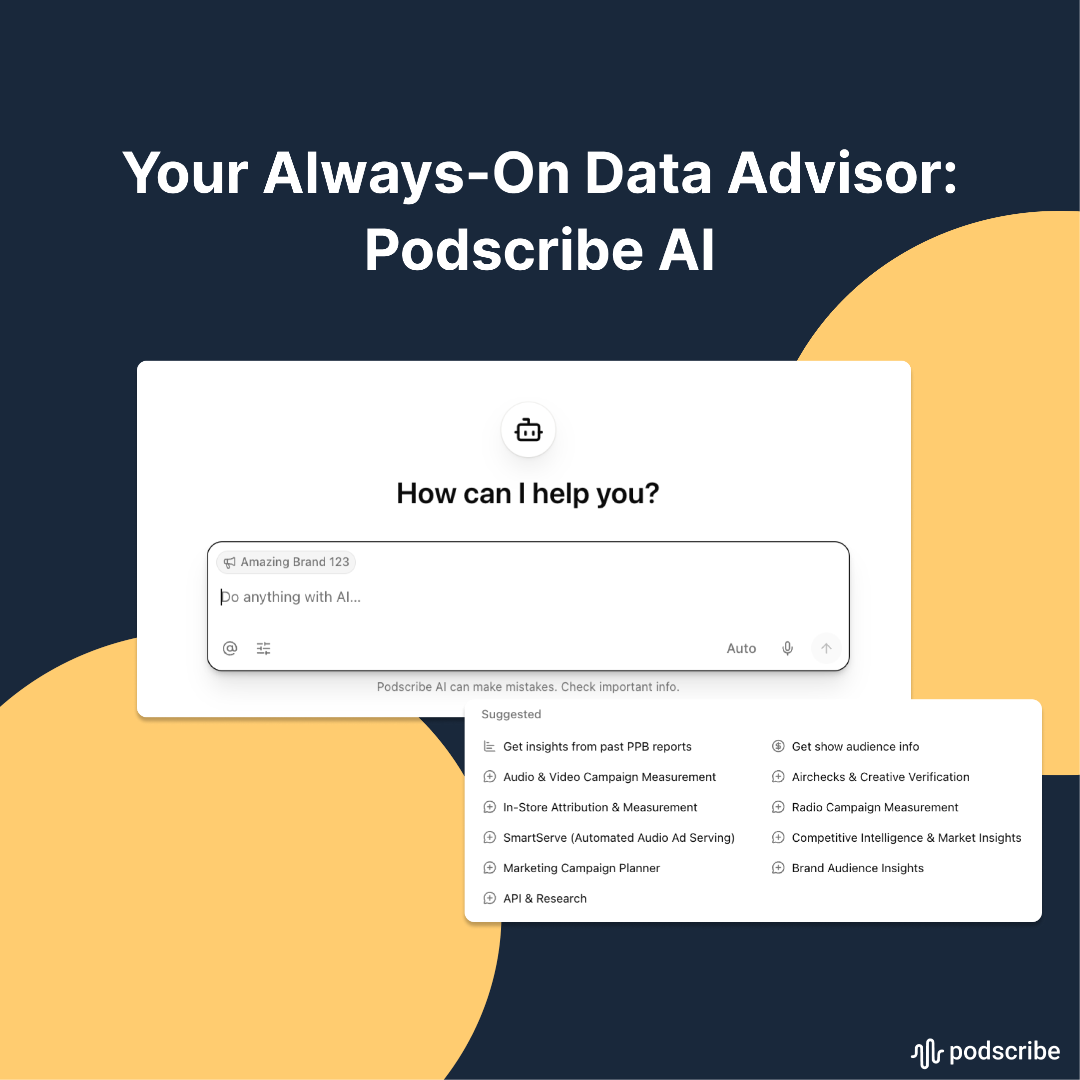 Your Always-On Data Advisor: Podscribe AI