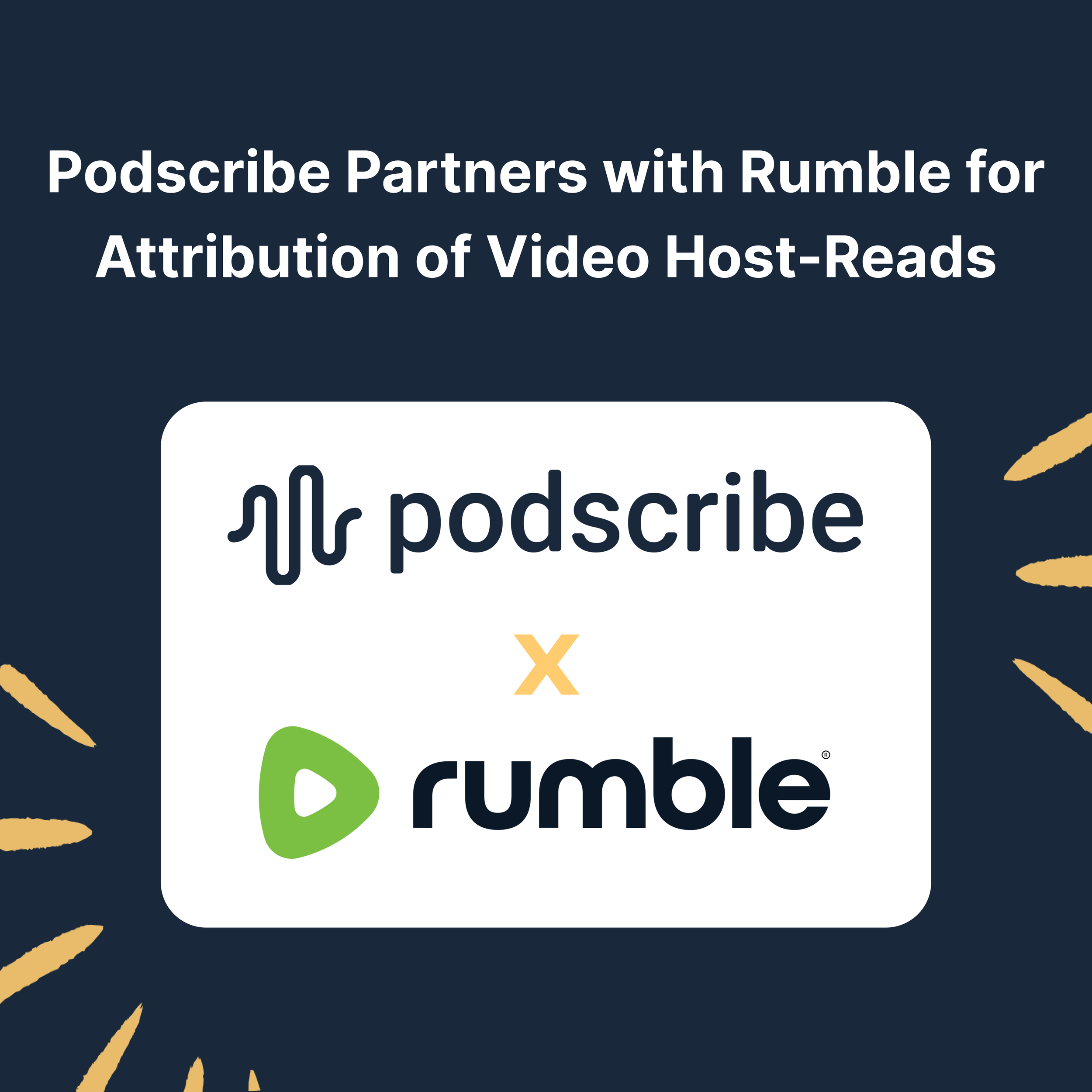 Podscribe Partners with Rumble for State-of-the-Art Attribution of Video Host-Reads