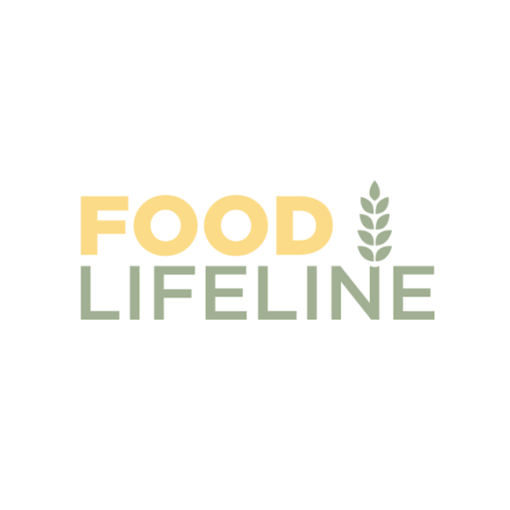 Logo with the words Food Lifeline with an image of wheat