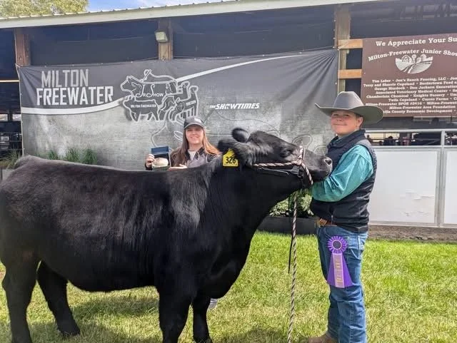 Grand Champion Prospect Steer, 2026 Milton-Freewater Jr Show - Kesslers Freewater K171 x F862 Tori, shown by Henry Waliser