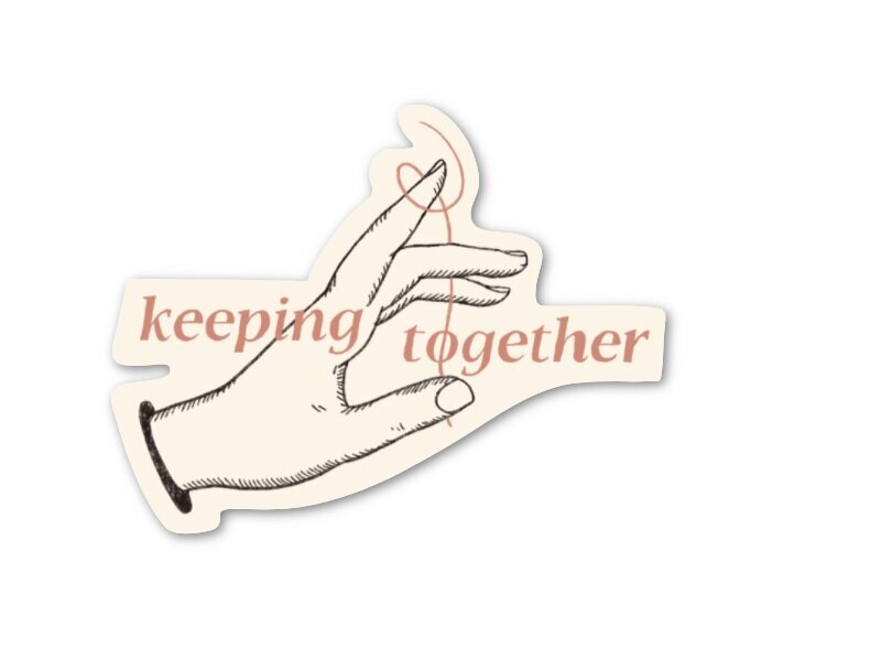 keeping together 26oz yeti bottle-white — keeping together