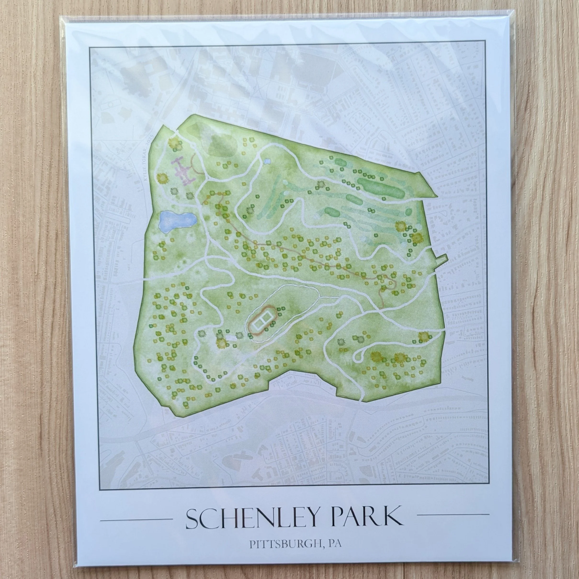 Prints (Watercolor, Schenley Park) - 8x10