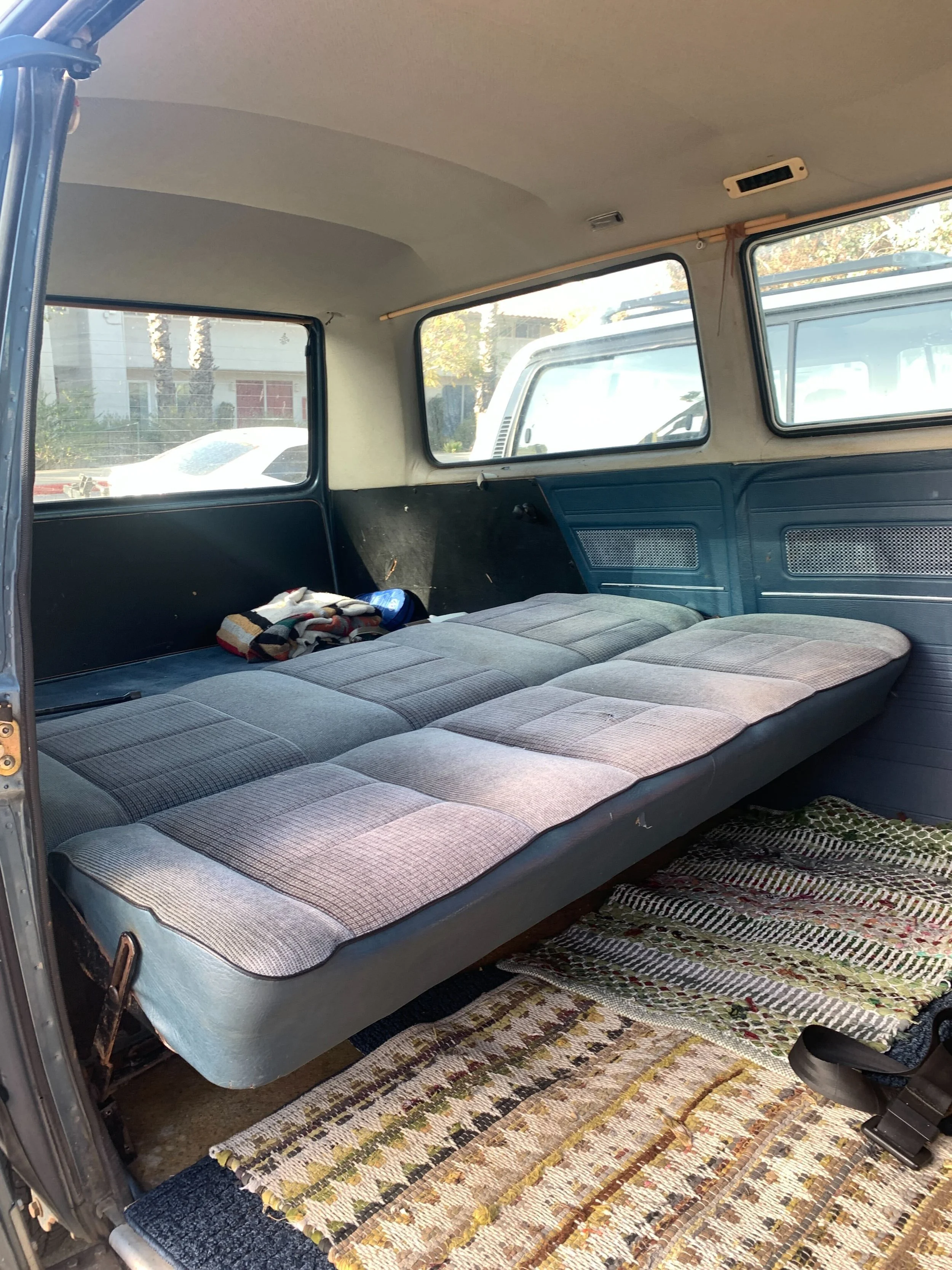 Converted Rear Seat Bed