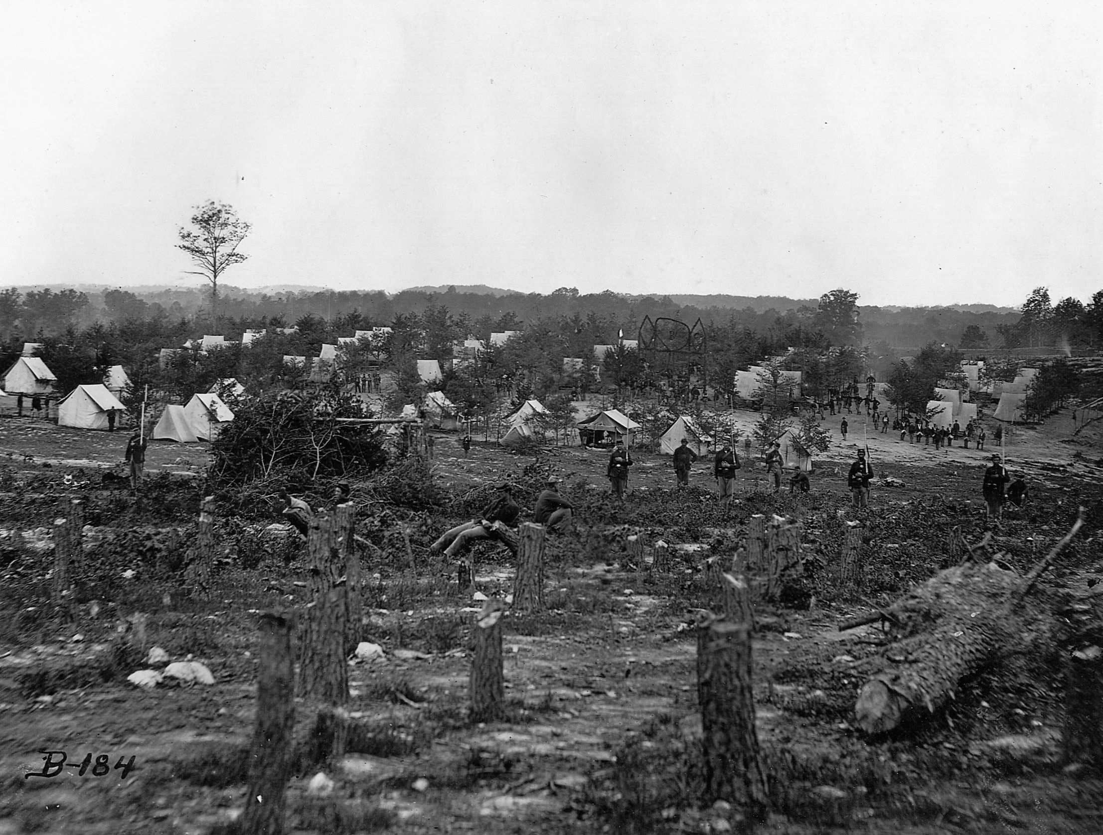 Union camp during Civil War