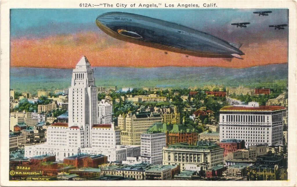 Postcard of Los Angeles dated 1929