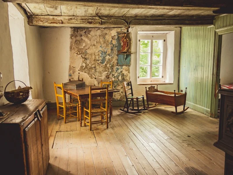 Interior recreation of a home in New France