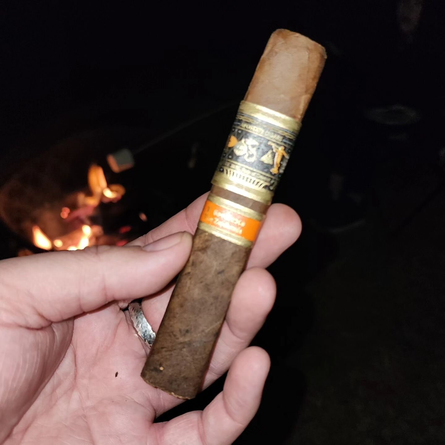 The boys are camping depending in the redwoods.  Enjoying the Zarahemla from @apostatecigars