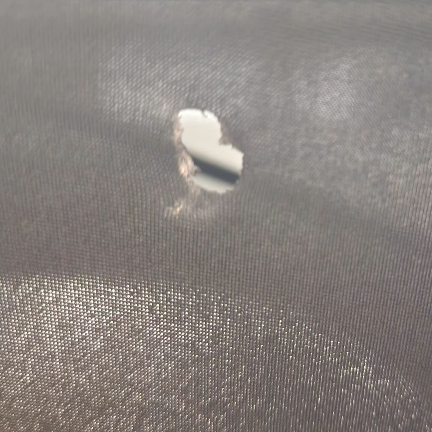 It finally happened .... someone burned a hole in the table cloth .... guess who in the comments below!