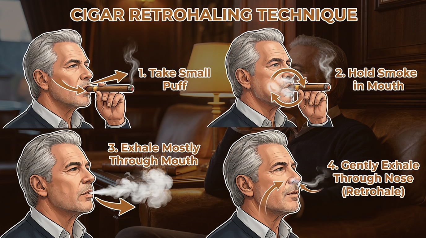 The Art of Cigar Retrohaling: Why Blowing Smoke Out Your Nose Isn't Just Showing Off