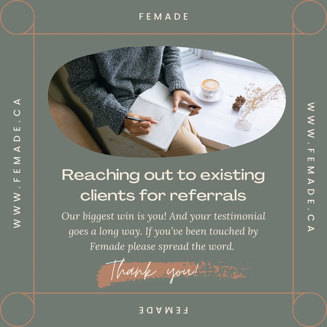 Thank you for your continued support. Your referrals and testimonials are the most powerful tool we have! 

#forwomenbywomen #health #liveyourbestlife #canada #ontario #spreadtheword
