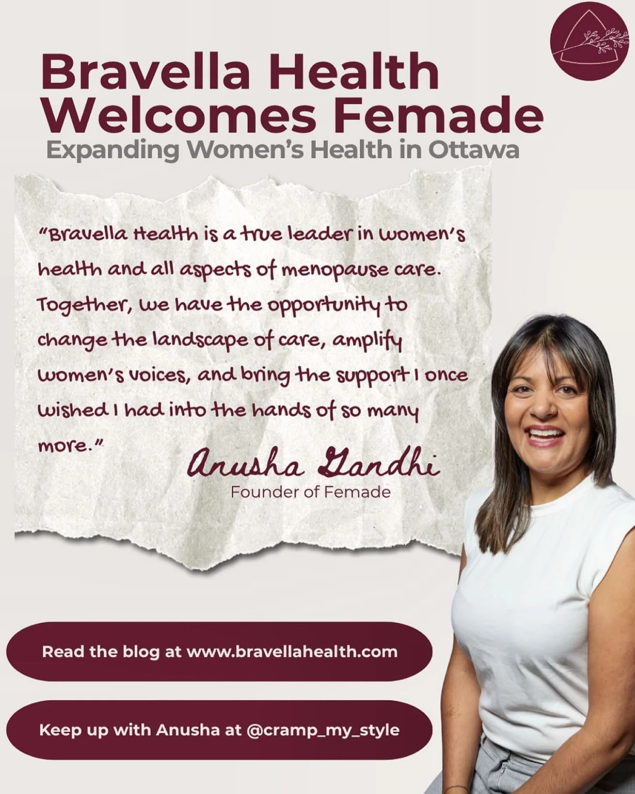 We&rsquo;re thrilled to share the beginning of a new chapter: Bravella x Femade. Together, we&rsquo;re uniting our strengths to transform women&rsquo;s health, amplify voices, and expand the care and support women deserve🤍

Check out the blog at www