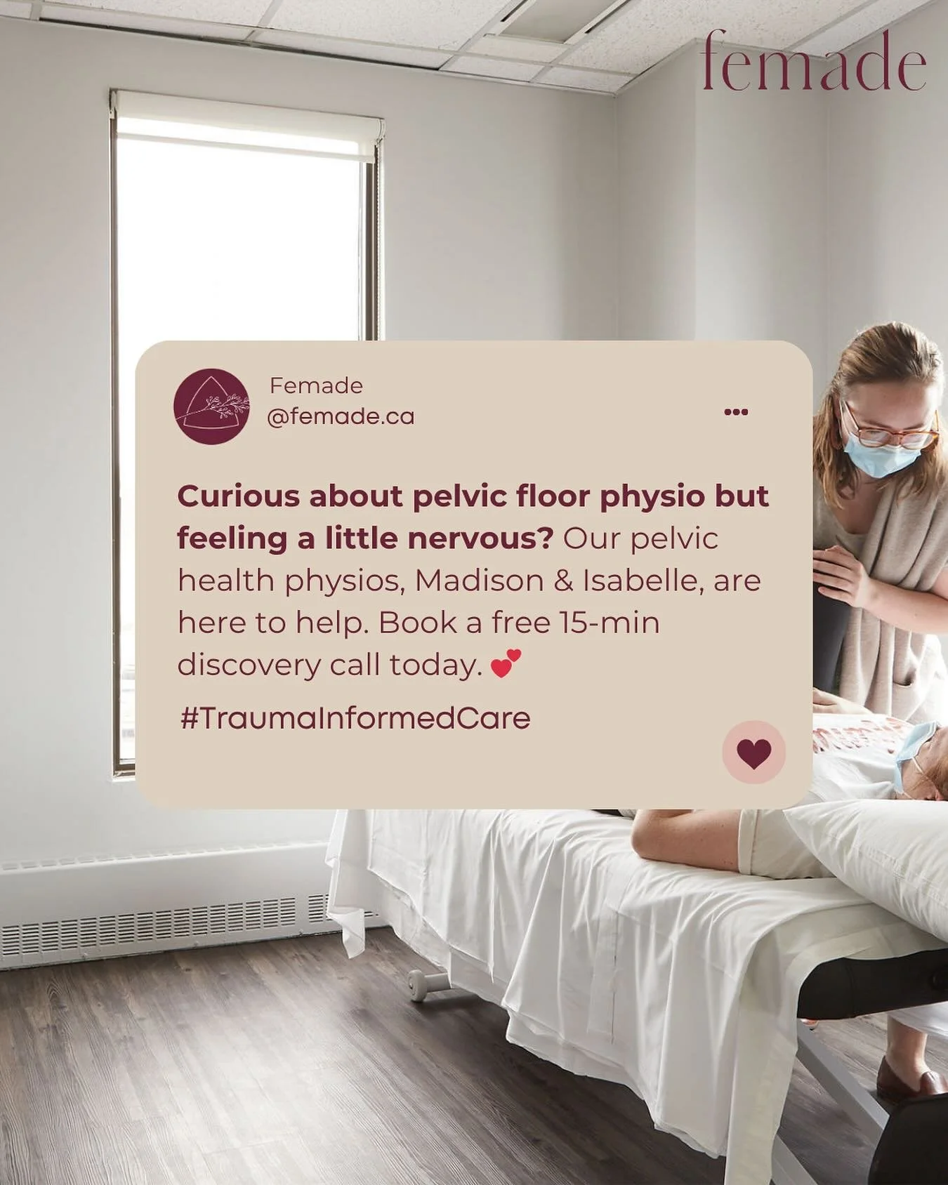 Taking the first step can feel overwhelming - but you don&rsquo;t have to do it alone! Madison and Isabelle provide compassionate, trauma-informed pelvic floor care to help you feel supported and at ease🤍

🗓️Discovery calls are free, and spots are 