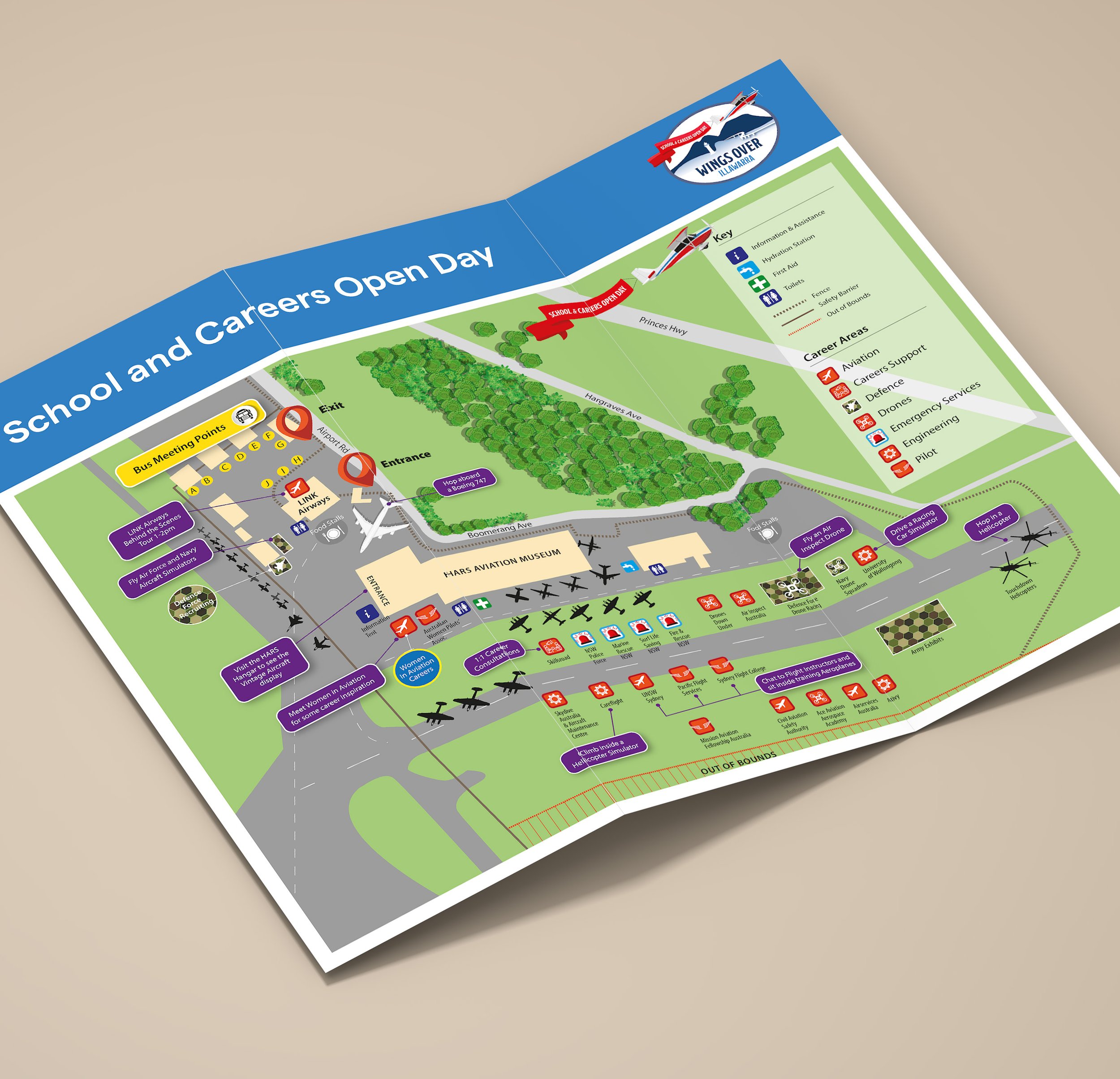 Map infographic for Air Show